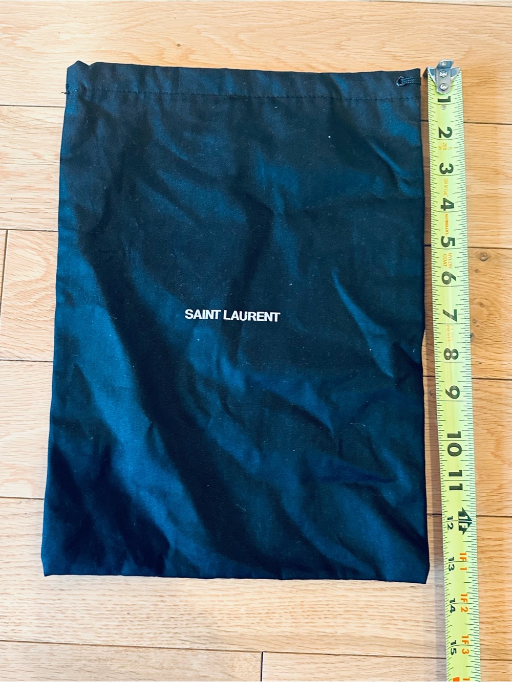 Saint Laurent Black Drawstring Dust Bag Pouch